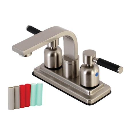 Kingston Brass KB8468DKL Kaiser 4" Centerset Bathroom Faucet, Brushed Nickel KB8468DKL